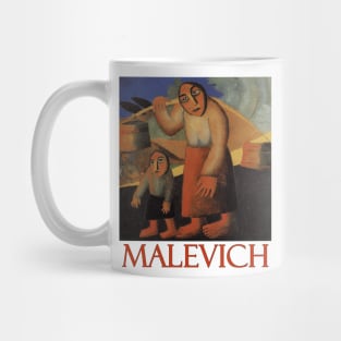 Peasant Woman with Buckets and a Child by Kazimir Malevich Mug